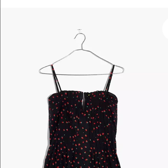 MADEWELL Pintuck Cami Dress in Fresh Strawberries - Picture 10 of 11